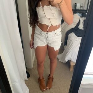 White Denim Women's Shorts